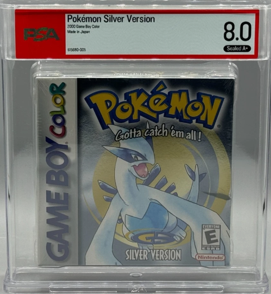 Pokemon Silver Version Nintendo Game Boy Color Sealed New PSA 8.0 A+ Graded